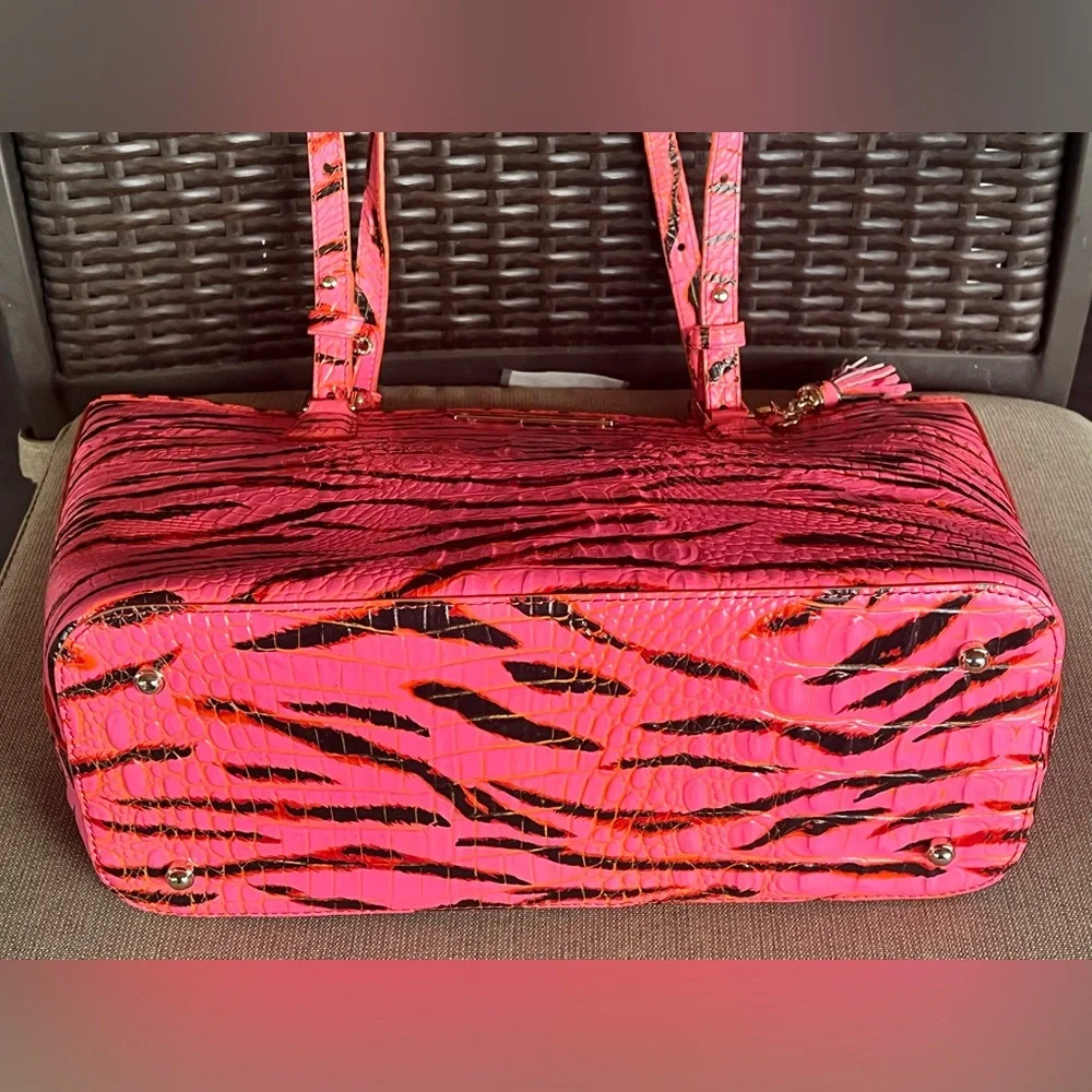 NWT Brahmin PINK FELINE Melbourne Medium Asher Tote